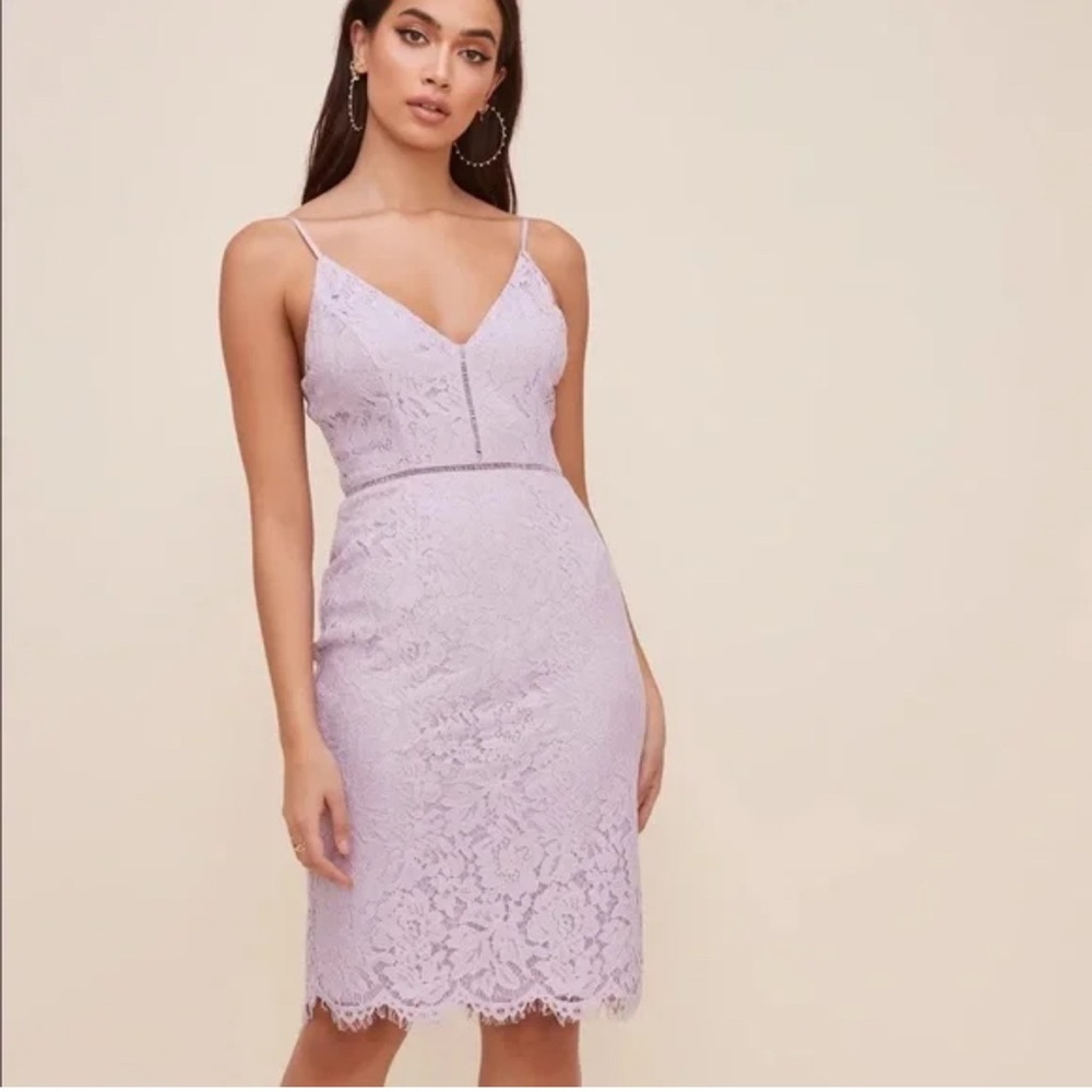 ASTR Lattice Inset Lace Dress Lilac Medium Pastel Purple Lace Dress Nordstrom